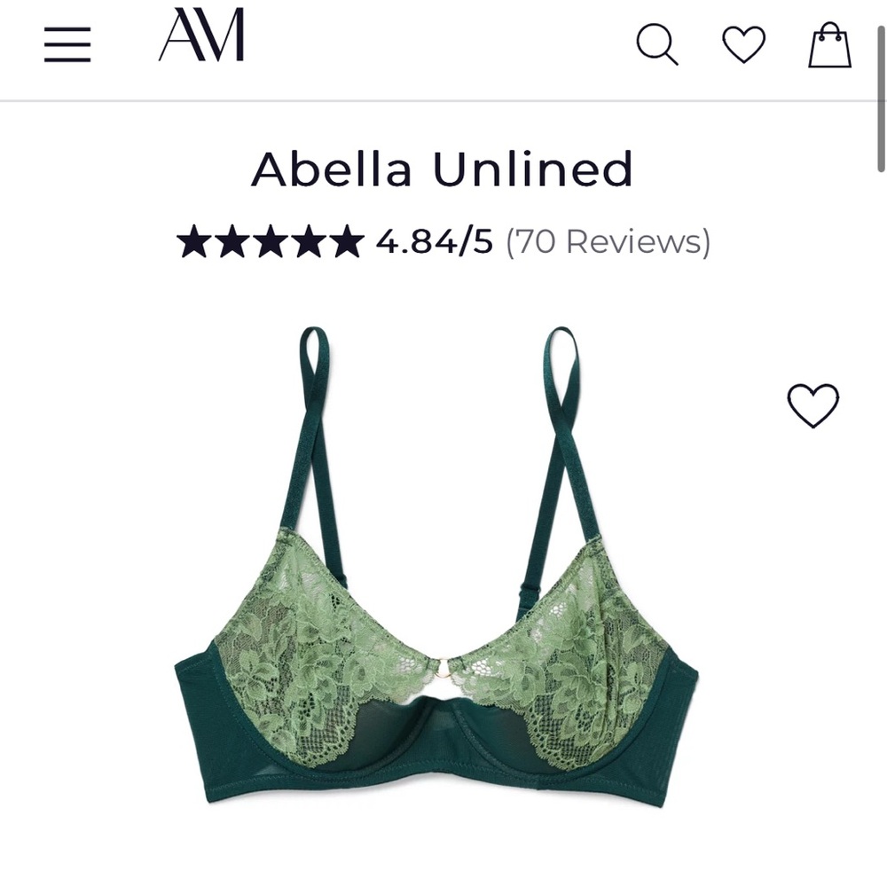 Adore Me Abella Balconette Unlined Bra 34D